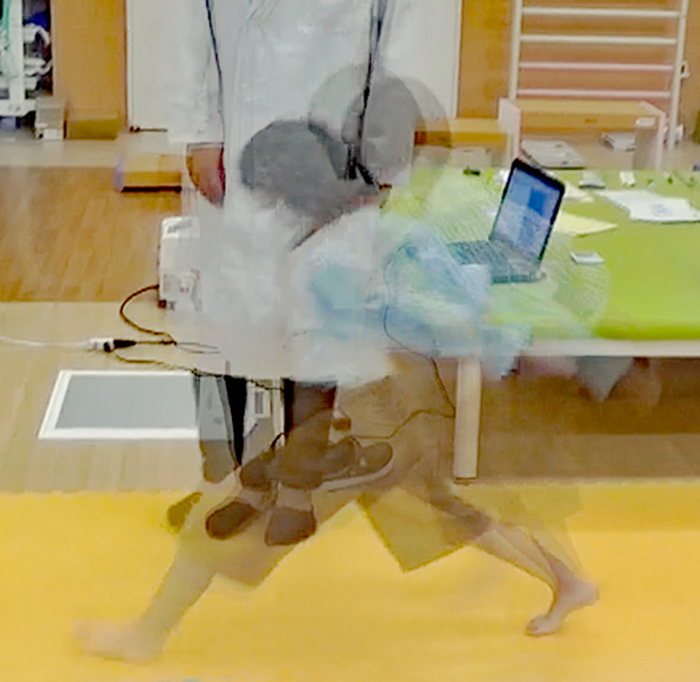 A researcher observes the gait of a child