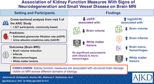 Association of Kidney Function Measures With Signs of Neurodegeneration and Small Vessel Disease on Brain MRI