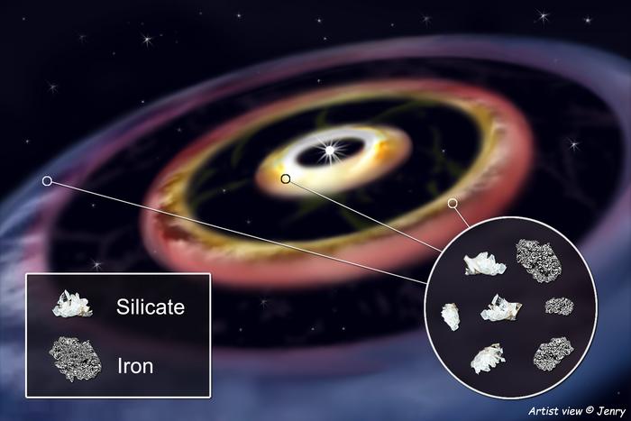 Artist’s concept of the three-ringed structure in the planet-forming disk around HD 144432