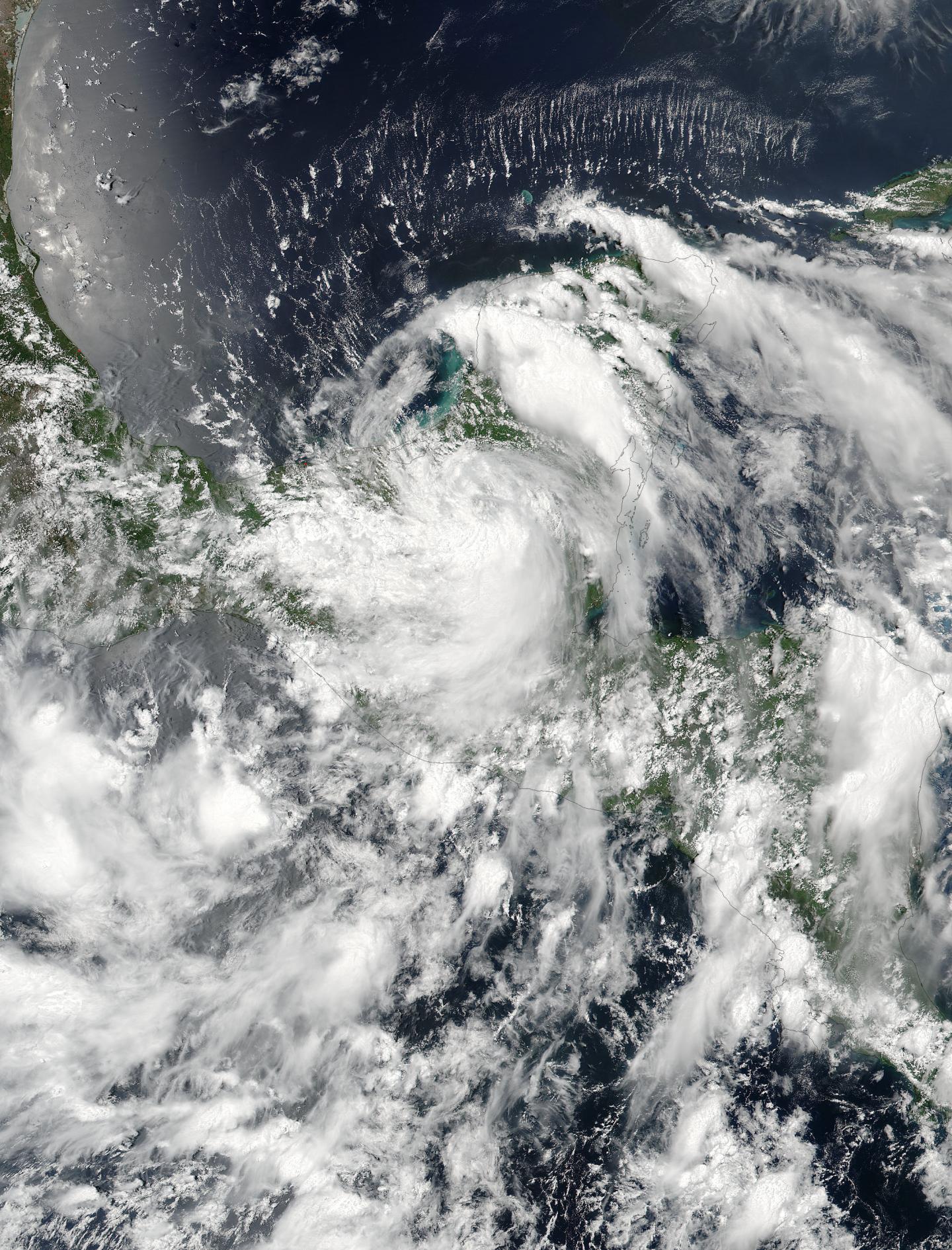 NASA Sees Tropical Storm Earl Over Mexico