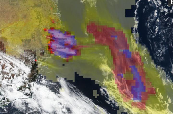 Aerosols Coming from the Bushfires in Australia