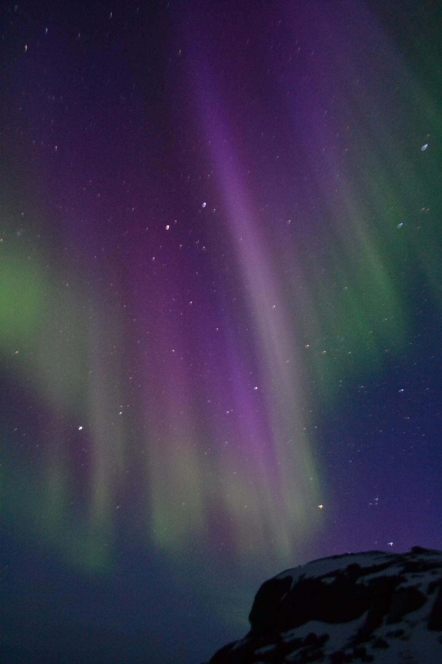 Aurora Is Seen Over Greenland on April 2, 2011