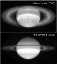 Comparison of the Mid-Infrared Images of Saturn's Rings.