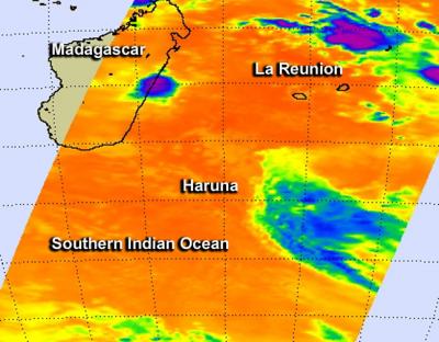 NASA Sees Cyclone Haruna Blowing Apart