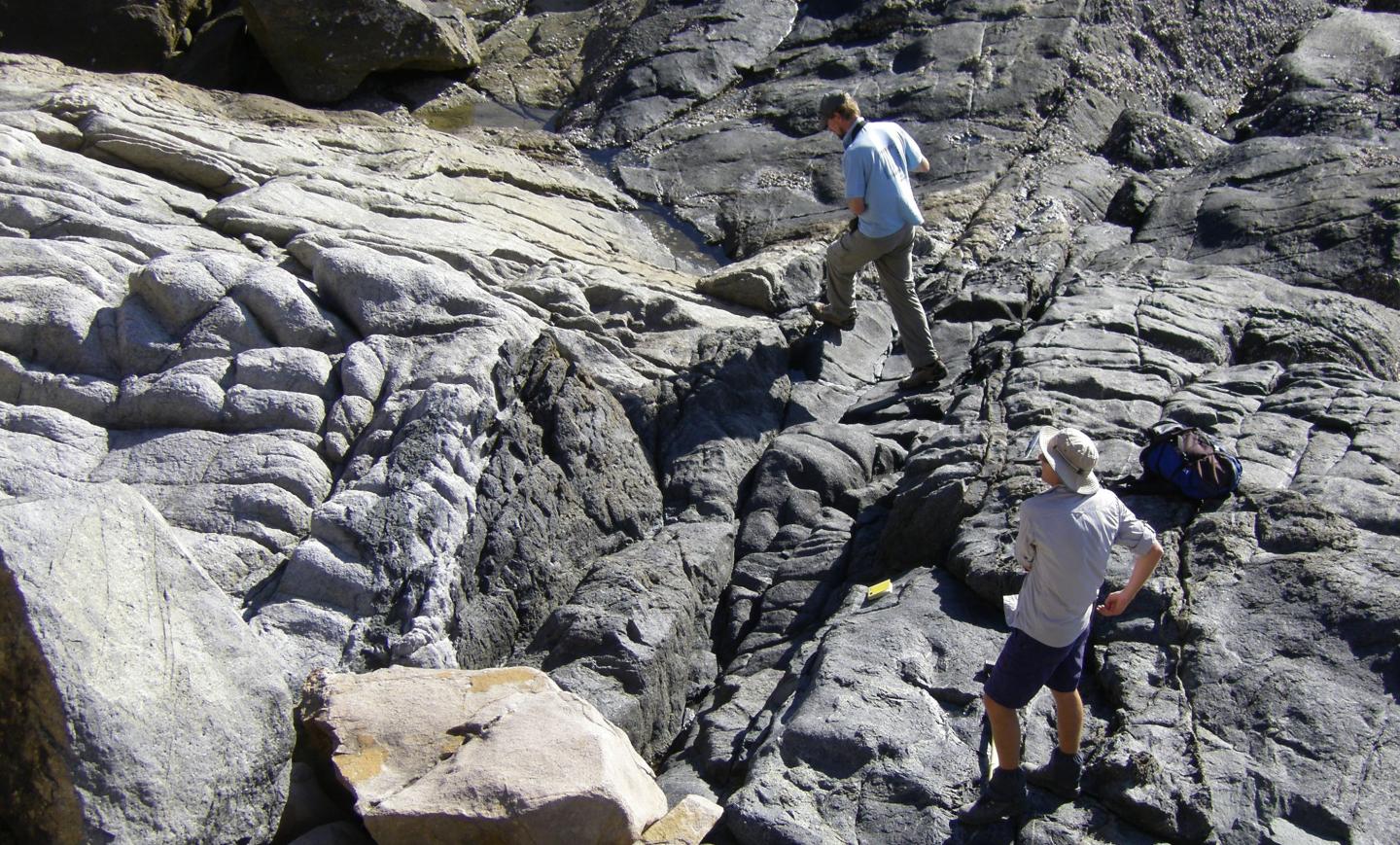 The QUT Research Team Examining and Sampling Igneous Rocks in North Queensland (2 of 2)