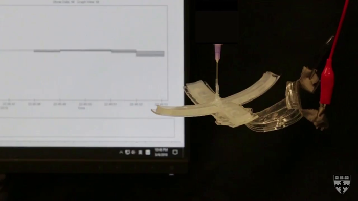 Soft, stretchable thermometer for soft robotics