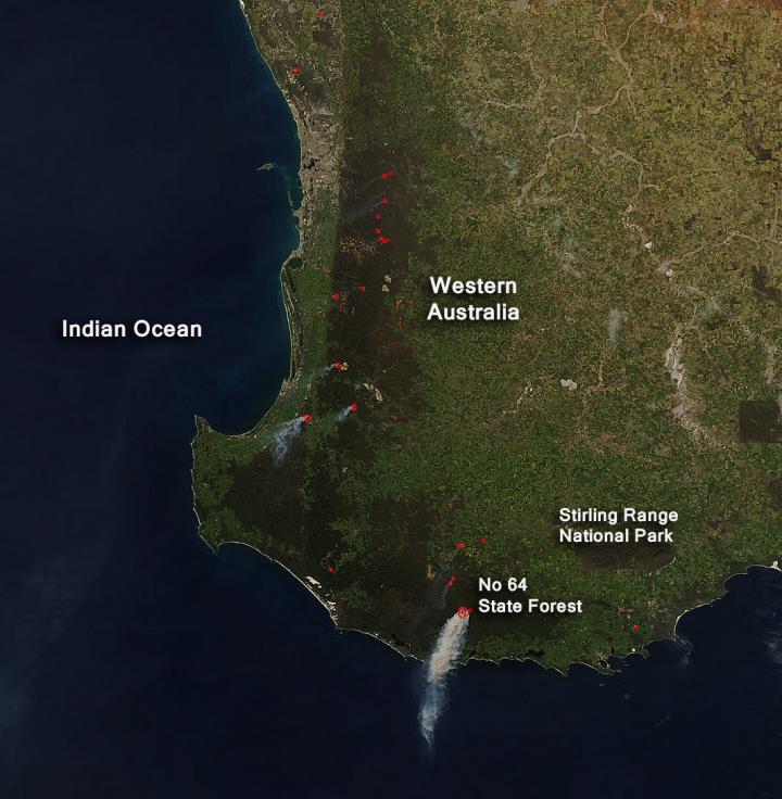 Bushfires in South Western Australia | EurekAlert!