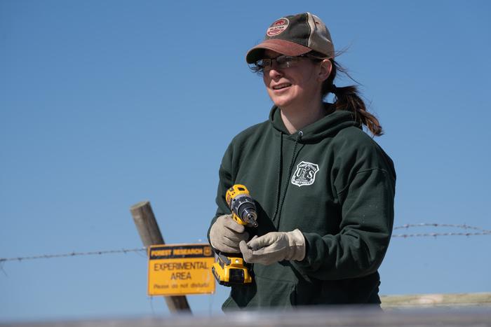 Dr. Jacqueline Ott at work conducting field research