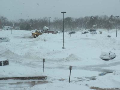 Snow Covered Parking lot in Maryland