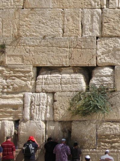 Erosion at the Western Wall in Jerusalem