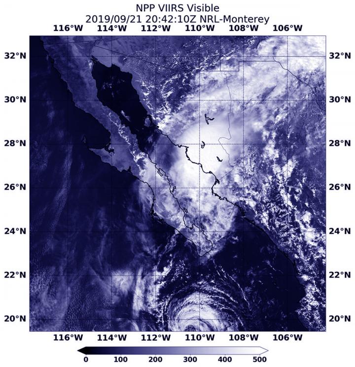 Suomi NPP image of Lorena