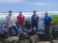 The Research Team Poses at a Beach Sampling Site