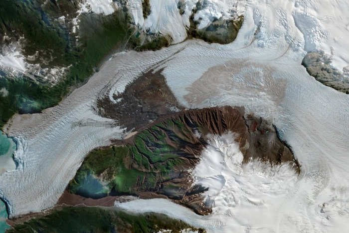 Satellite glacier view