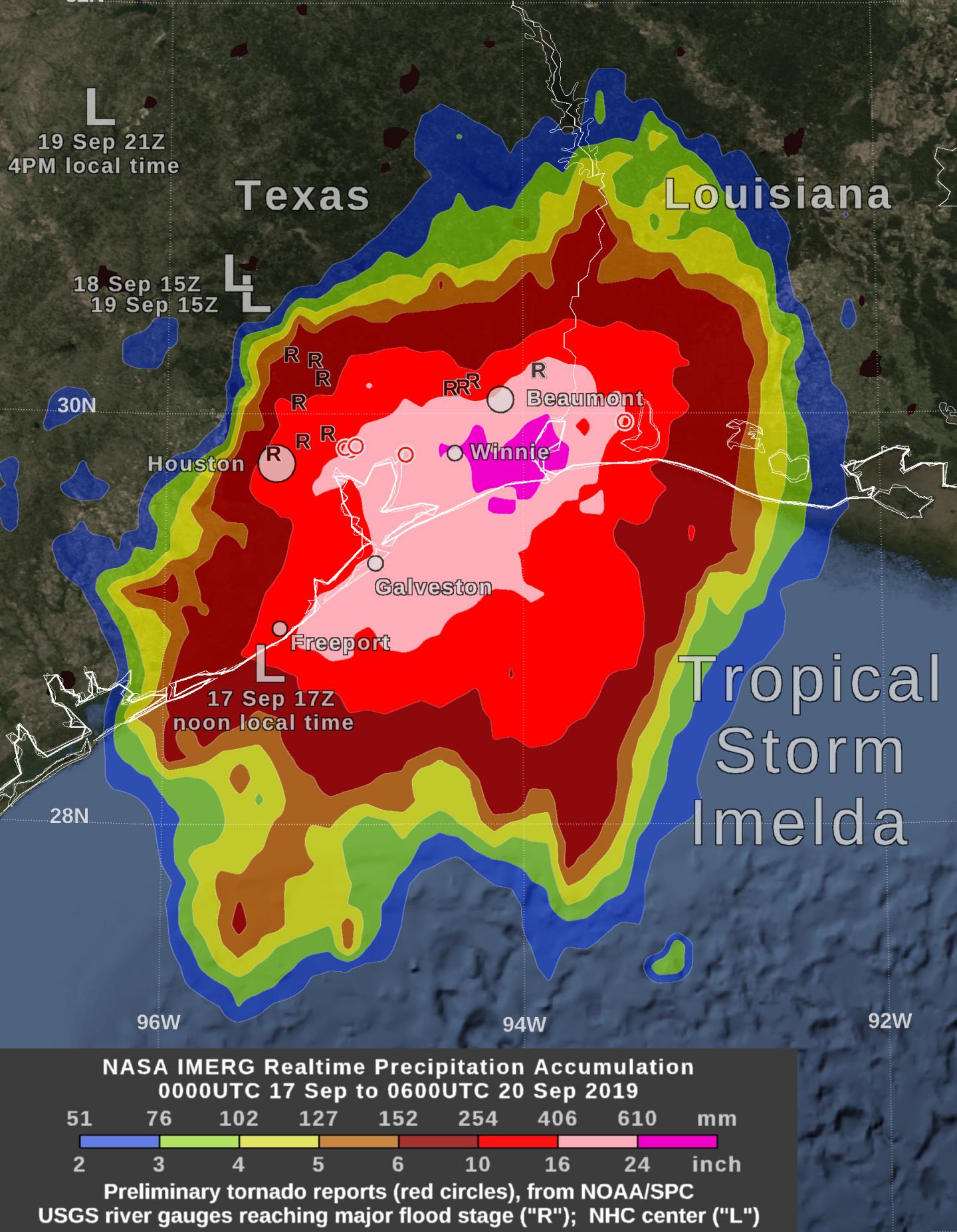 IMERG data image of Imelda