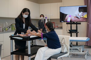 Blood sampling at NTU's Dementia Research Centre (Singapore)