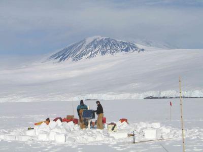 Seismograph Near Mount Erebus