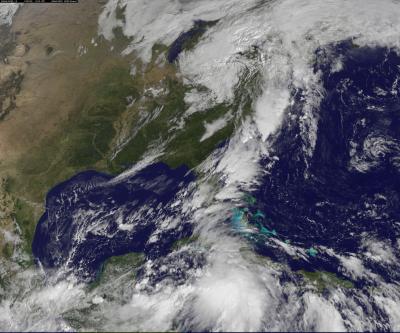 GOES-13 Catches Birth of Tropical Depression 16