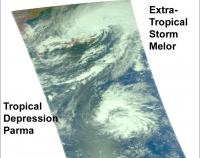 NASA's Aqua Satellite Visible Image of Parma and Melor