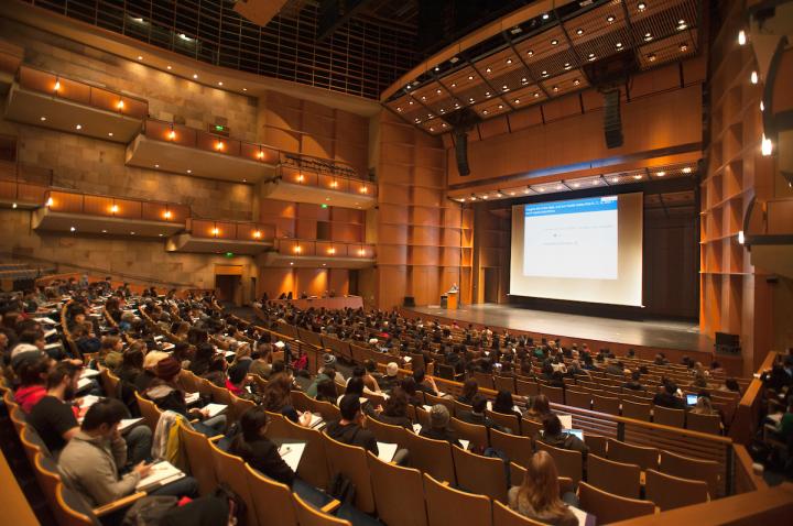 Students in the Mondavi Center for the Performing Arts