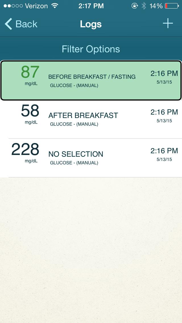 mHeath App Incoherent Data Screenshot