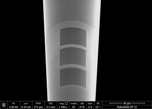 Nanomodulators of light on optical micro-probes to study the brain