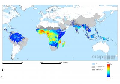 Global Levels of <I>P. falciparum</I> Malaria Infection