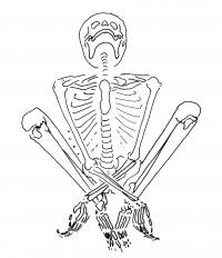 Sketch of the Position of Young Adult Female Who Was Pregnant at Time of Death