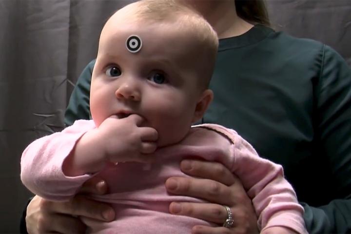 Eye-tracking an infant