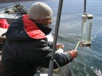 Dr. Norman Warthmann with a Water Sample