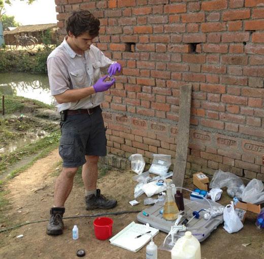 Michael Vega Prepares Samples