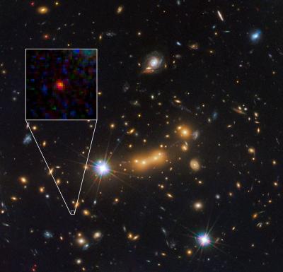 Hubble helps find candidate for most distant | EurekAlert!