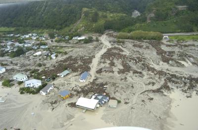 Aftermath of Debris Flow at Matata