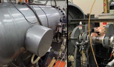 Scientists in Goddard's Cosmic Ice Lab Irradiate Ice with this Van de Graaff Accelerator