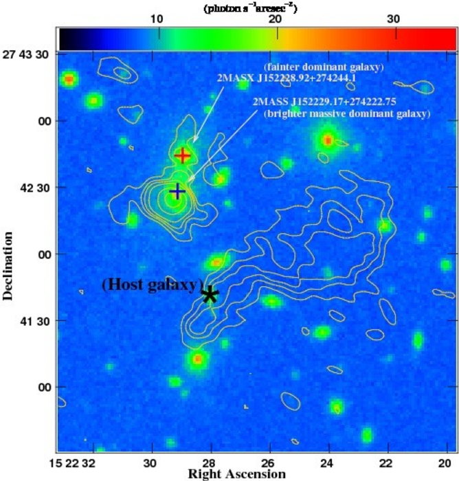 The central region of the clusters of galaxies named Abell2065 observed with the band-3 (250-500 MHz) of the upgraded GMRT.