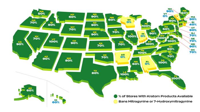 Kratom Availability Map