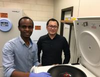 LSU Chemist Tuo Wang and Graduate Student Alex Kirui