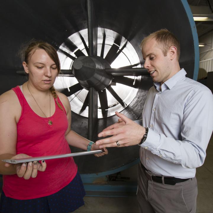 Doctoral Candidate Gabrielle Wroblewski with Assistant Professor Phillip Ansell
