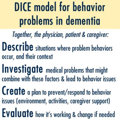 The DICE Model for Addressing Behavior Issues in Dementia