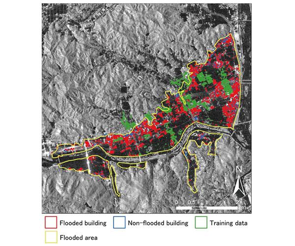Combining News Media and AI to Rapidly Identify Flooded Buildings