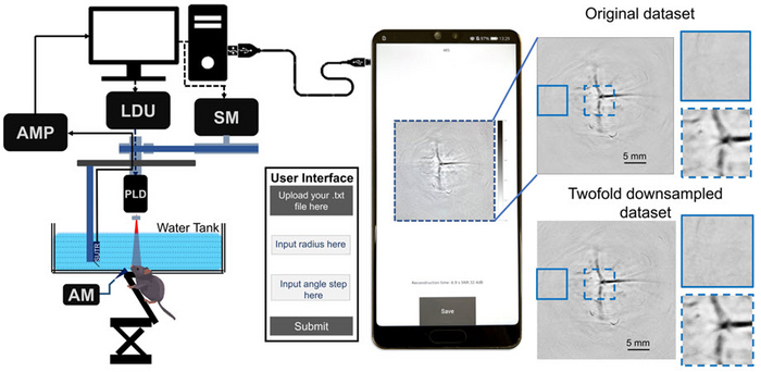 Experimental pulsed laser diode based in vivo PAT imaging system.