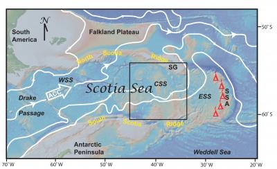 Physiographic Map of Present-Day Scotia Sea