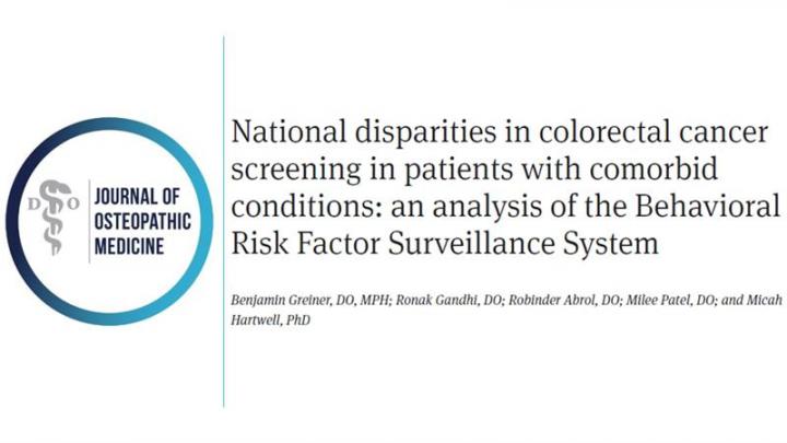 National disparities in colorectal cancer screening in patients with comorbid conditions