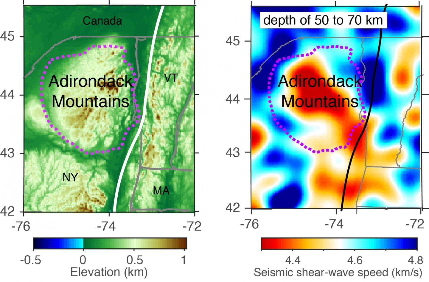 Adirondack Mountain Topography Cartoon