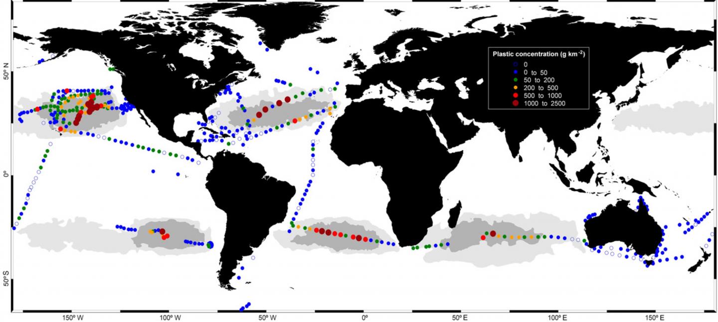 Global Plastic Concentration Map