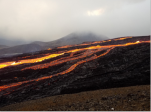 The Mount Fagradalsfjall volcano