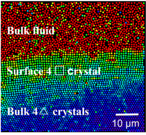 The surface of a colloidal crystal