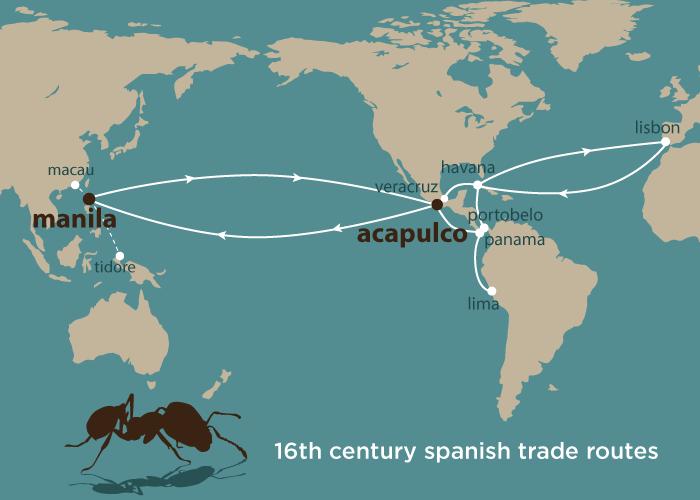 16th Century Spanish Trade Routes Between Acapulco and Manila