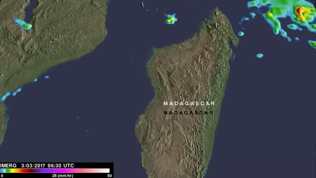 Animation of Rainfall from Enawo Over Madagascar
