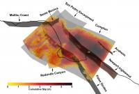 3D view of California multi-fault rupture