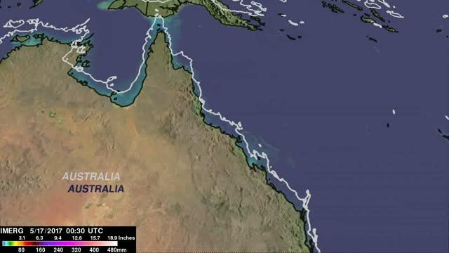 IMERG Rainfall Video of Australia's Precipitation